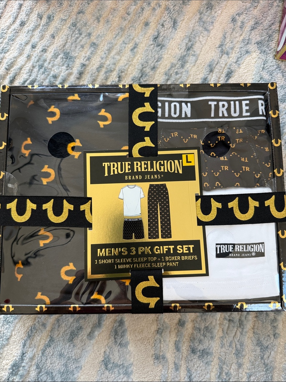 True Religion Men’s 3-Piece Gift Set - Black & Gold
